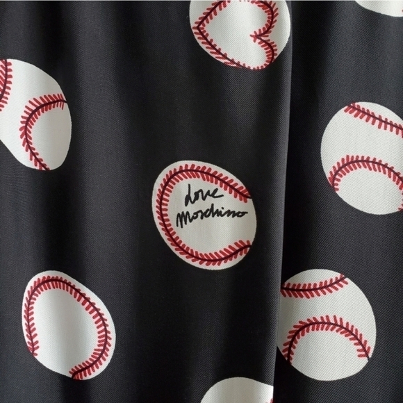 New Love Moschino Baseball Print Mini Dress NWOT Size 6 US - Picture 12 of 16